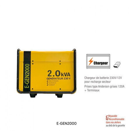 Energie mobile Mobiel Power Station E-GEN 2000W / LiFePO4 1280Wh