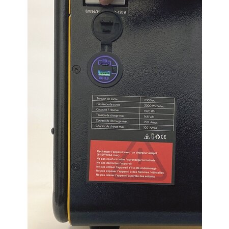 Energie mobile Mobiel Power Station E-GEN 3000W / LiFePO4 1920Wh