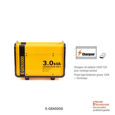 Energie mobile Mobiel Power Station E-GEN 3000W / LiFePO4 1920Wh
