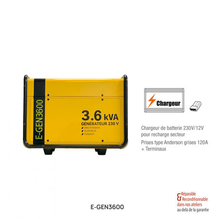 Energie mobile Mobiel Power Station E-GEN 3600W / LiFePO4 3640Wh
