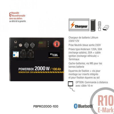 Energie mobile Compleet Power Station 230V PBPRO 2000-100