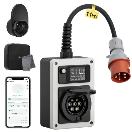 dé Mobiele Wallbox type 2 - Open eind - CEE - 3 fase 16A