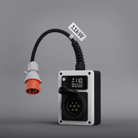 dé Mobiele Wallbox type 2 - Open eind - CEE - 3 fase 16A