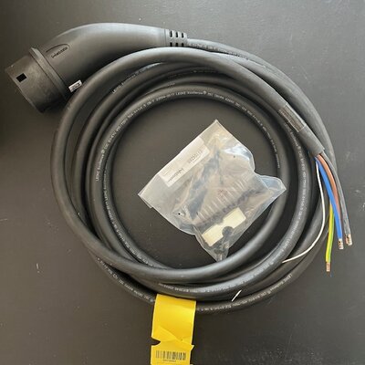 Webasto Laadkabel Type 2 naar open einde - 3x32A - 4,5 meter - Gebruikt