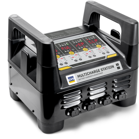 GYS Multicharge station 4x10A 6V/12V voor (vier) accu's Pb-Li