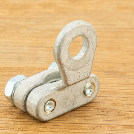 Kabeloog Messing Vertind 16mm2 Ø8mm Schroefaansluiting