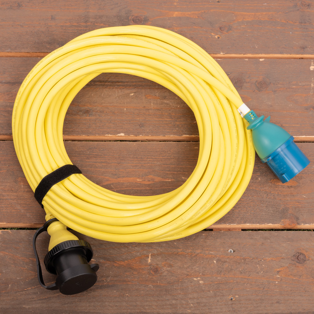 Walstroomkabel 25 meter - Geel - 25A