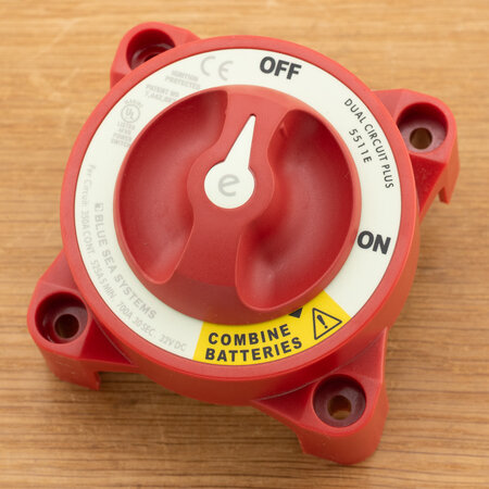 Blue Sea Systems Accuschakelaar 350A dubbel polig + noodstand