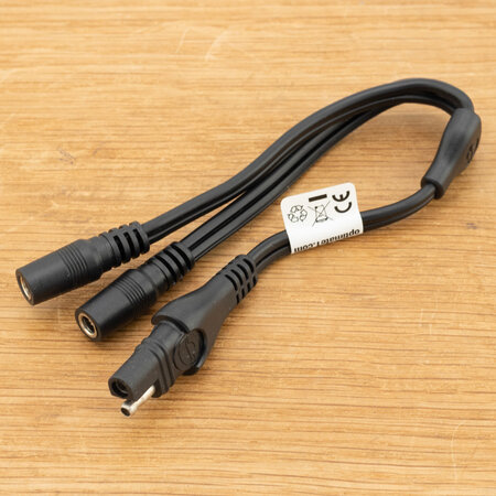 Tecmate Optimate Y-splitter kabel SAE naar 2 DC-contacten
