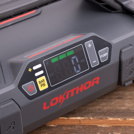 Lokithor JA301 Jumpstarter 2000A + Luchtcompressor