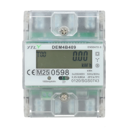 EMAT kWh meter 80A 3-fase Dinrail Digitaal MID GEKEURD