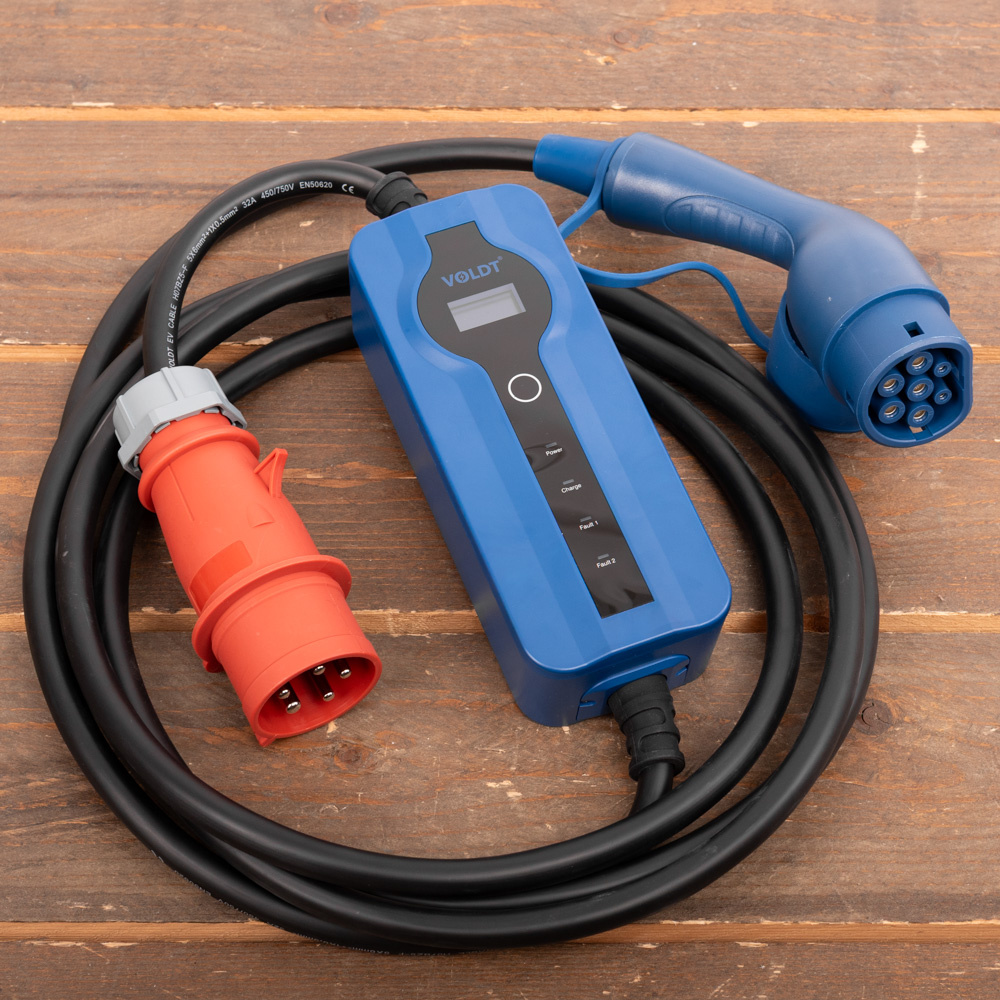 Mobiele lader type 2 naar CEE - 3 fase 32A - 15 meter