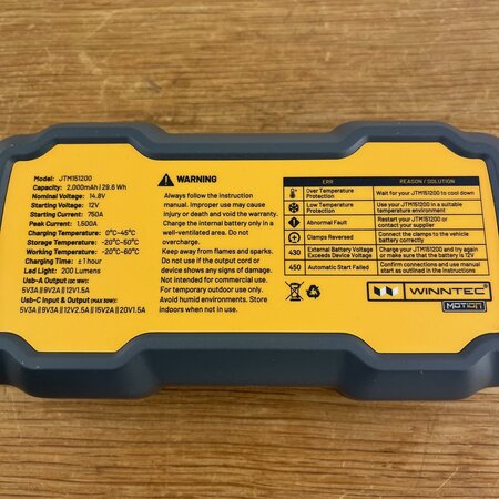 WINNTEC Jack The Mech JTM151200 Jumpstarter 1500A