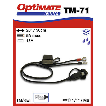 Tecmate Optimate permanente accu aansluiting TM-71 - STD 10A max