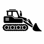 Acculaders voor een bulldozer