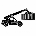 Acculader voor een reachstacker