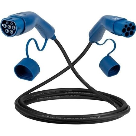 Voldt Laadkabel type 2 - 3 fase 16A - 10 meter - Retour