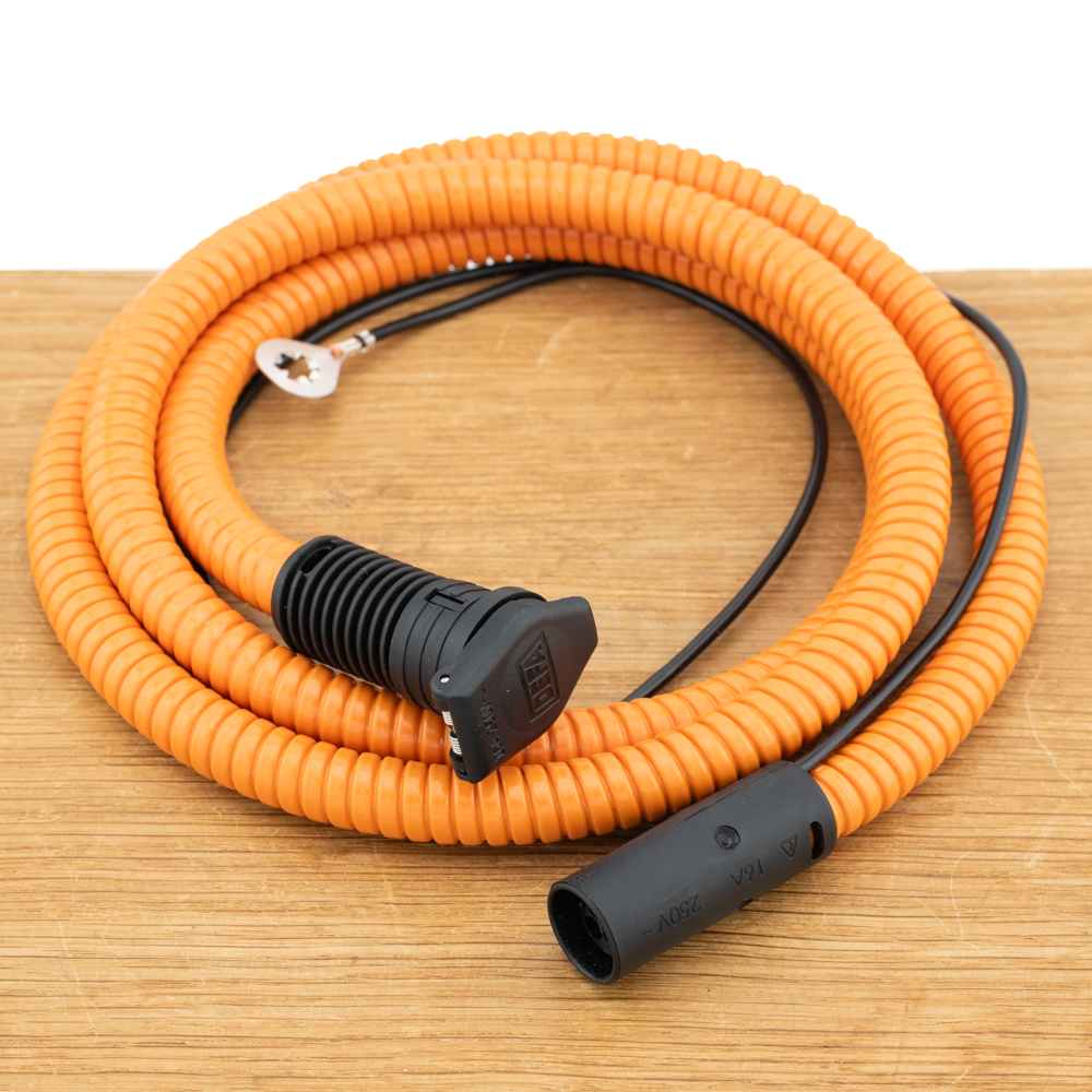 MiniPlug Chassisdeel Inletkabel 1,5 meter Oranje