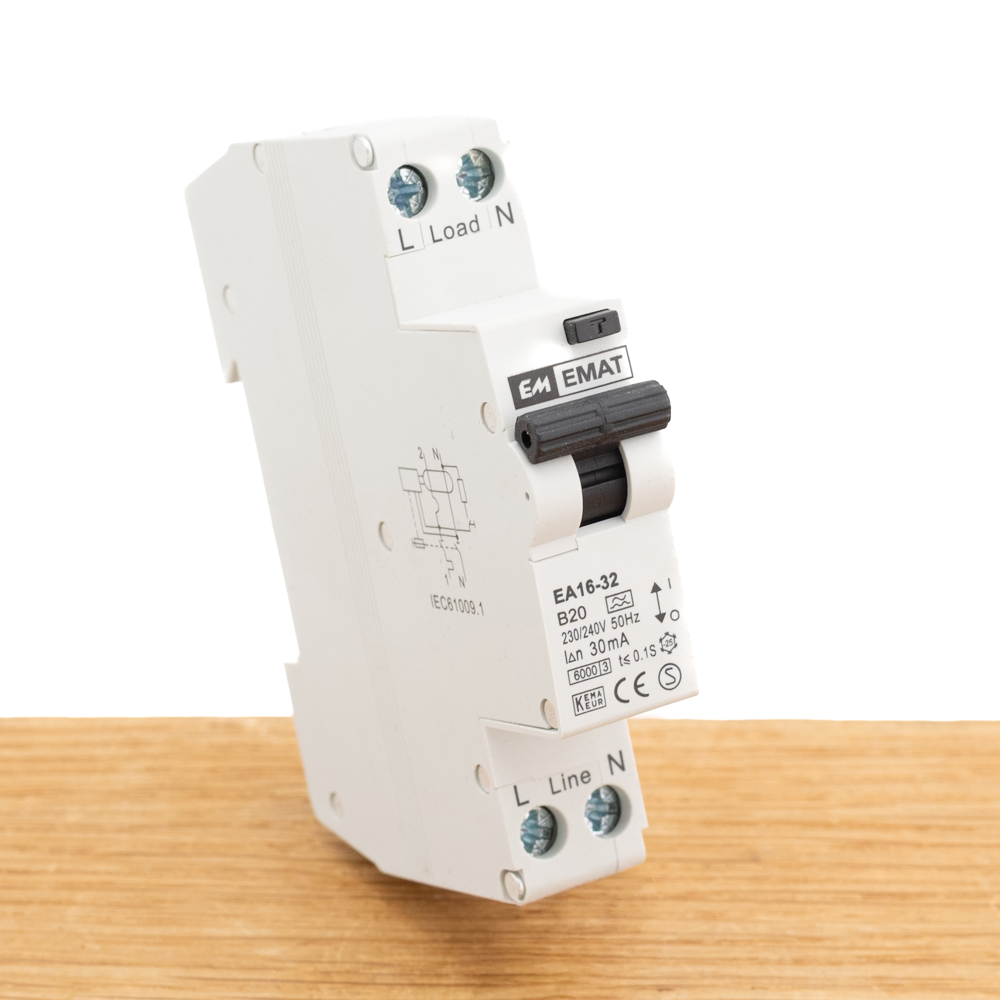 Aardlekautomaat B 20A 30mA 1P+N