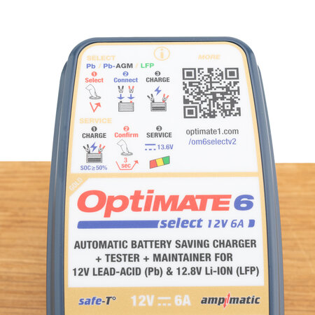 Tecmate OptiMate 6 Select V2 | 12V acculader auto & motor