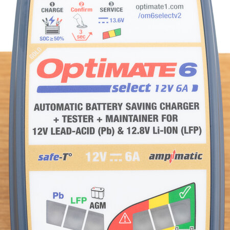 Tecmate OptiMate 6 Select V2 | 12V acculader auto & motor