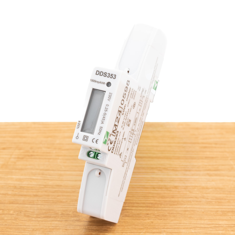 kWh meter 45A 1-fase Dinrail MID Gekeurd