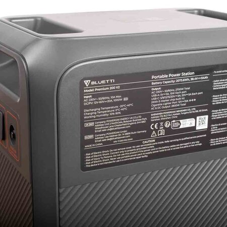 Bluetti Premium mobiel 200 V2 powerstation 2700W / 2073,6Wh