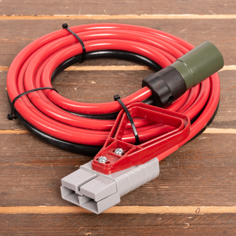 Kabel met NATO stekker 24V – 4m x 50mm²