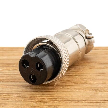 GX16 stekker 3 pin female