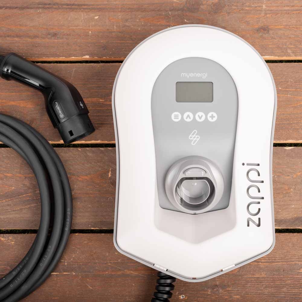 Zappi V2.1 met vaste laadkabel 3 fase - 22kW - Wit