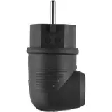 ABL Original Haakse Geaarde Stekker 100000040 SCHUKO/Frans-Belgisch IP44 16A Zwart