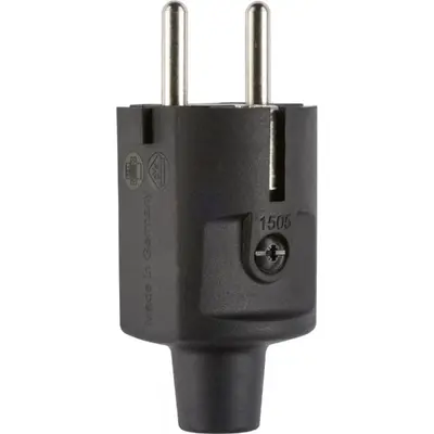 ABL Compact geaarde stekker schuko (100000044) TPE zwart