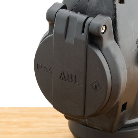 ABL 3vdg hangkoppeling 3x2,5mm2 zwart/zwart IP54 2Comp