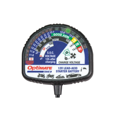 Tecmate Optimate Tester TS130 Accutester voor 12V Loodzuur, AGM en GEL Accu’s
