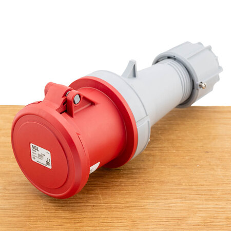 ABL K53S30 CEE koppeling 63A 5-polig 400V IP44 met pilootcontact IEC 60309 rood