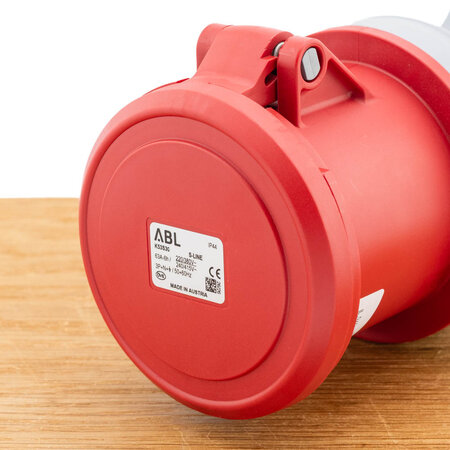 ABL K53S30 CEE koppeling 63A 5-polig 400V IP44 met pilootcontact IEC 60309 rood