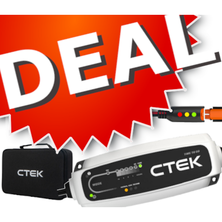 CTEK CT5 TIME TO GO - Bundel met Opbergkoffer, Indicator Eyelets en Bumper - Zonder Wikkel