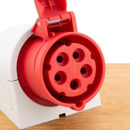 ABL CEE wandcontactdoos opbouw 16A 5-polig (D51S31) 400V 6h IP44 rood