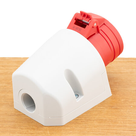 ABL CEE wandcontactdoos opbouw 16A 5-polig (D51S31) 400V 6h IP44 rood