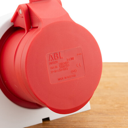 ABL CEE wandcontactdoos opbouw 16A 5-polig (D51S31) 400V 6h IP44 rood