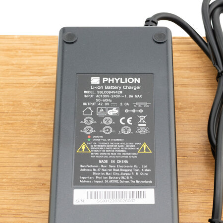 Phylion Fiets acculader Tulp Coax 36V 2A