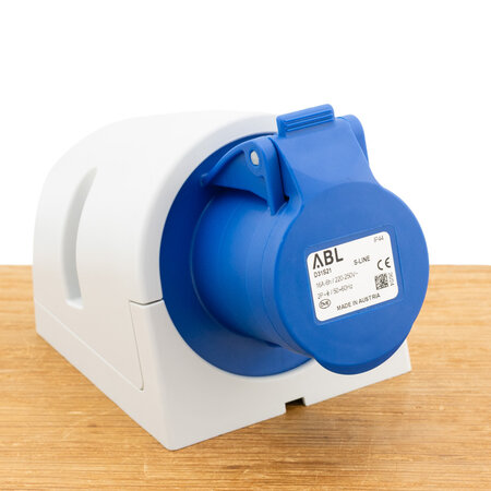 ABL S-Line Wandcontactdoos CEE 3-polig 16A - Vrouwelijk - Blauw