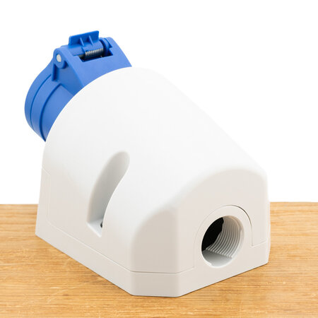 ABL S-Line Wandcontactdoos CEE 3-polig 16A - Vrouwelijk - Blauw