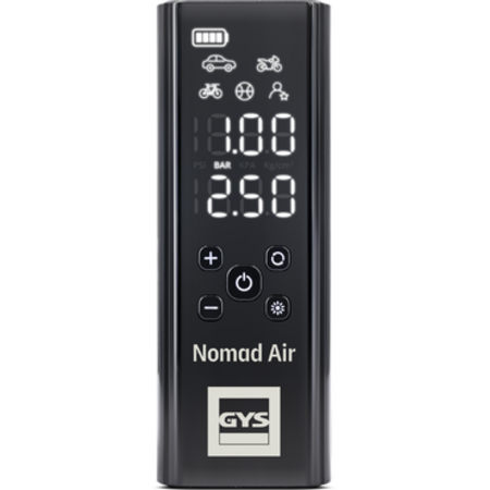 GYS NOMAD AIR draagbare compressor 10 bar 30 l/min met powerbank en LED-lamp