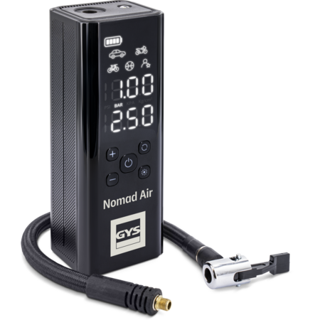 GYS NOMAD AIR draagbare compressor 10 bar 30 l/min met powerbank en LED-lamp