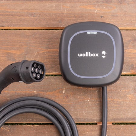 Wallbox Pulsar Max 11 kW - EV Laadstation Zwart type 2 met vaste rechte laadkabel 5 meter - Zegel verbroken