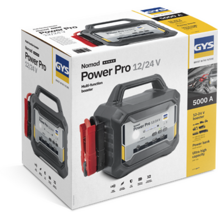 GYS NOMAD POWER PRO 12/24V lithium startbooster 2300A 5000A piek