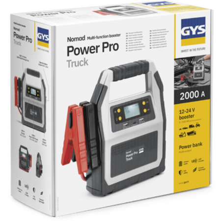 GYS NOMAD POWER PRO TRUCK 12/24V lithium startbooster 600A met 2000A piekstroom