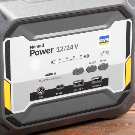 GYS NOMAD POWER 12/24V lithium startbooster 1900A met 4000A piekstroom