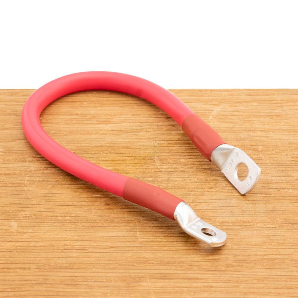 Accukabel verloop 35mm² 30cm M8-M10 Rood